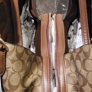 COACH Signature Leather Satchel Bag New w Tags